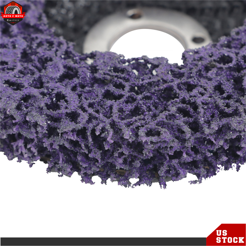 Paint Stripping Disc Set 4'×5/8" 6 Purple & 6 Black Efficient Rust Paint Removal