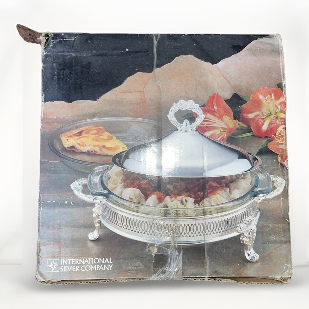 International Silver Company Silver Plated Duo- Server Includes Removable 2qt