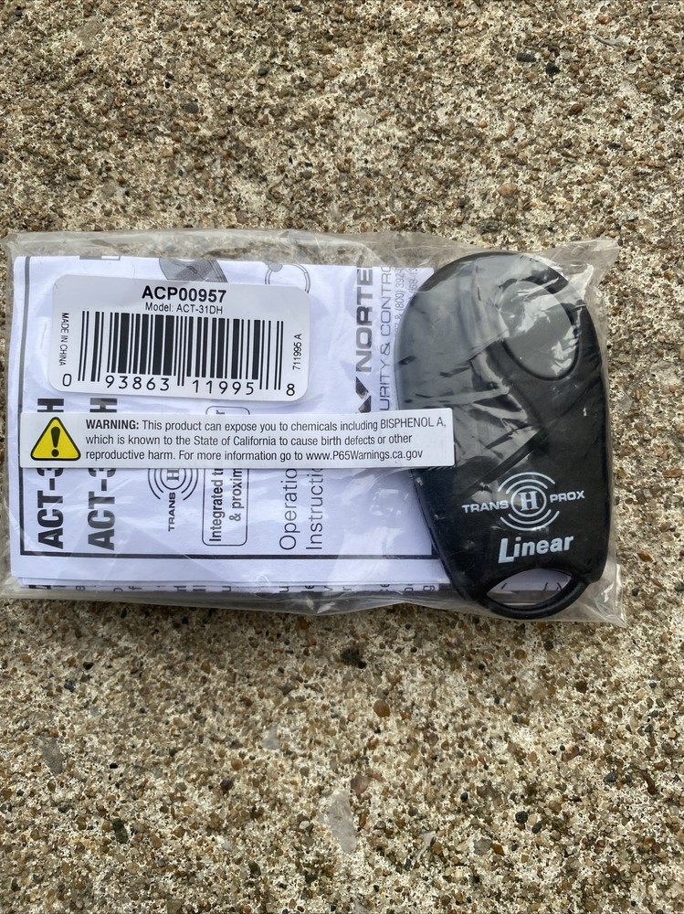 ACP00957 Linear MegaCode Block Coded Key Ring Transmitter &Weigand Tag ACT-31DH