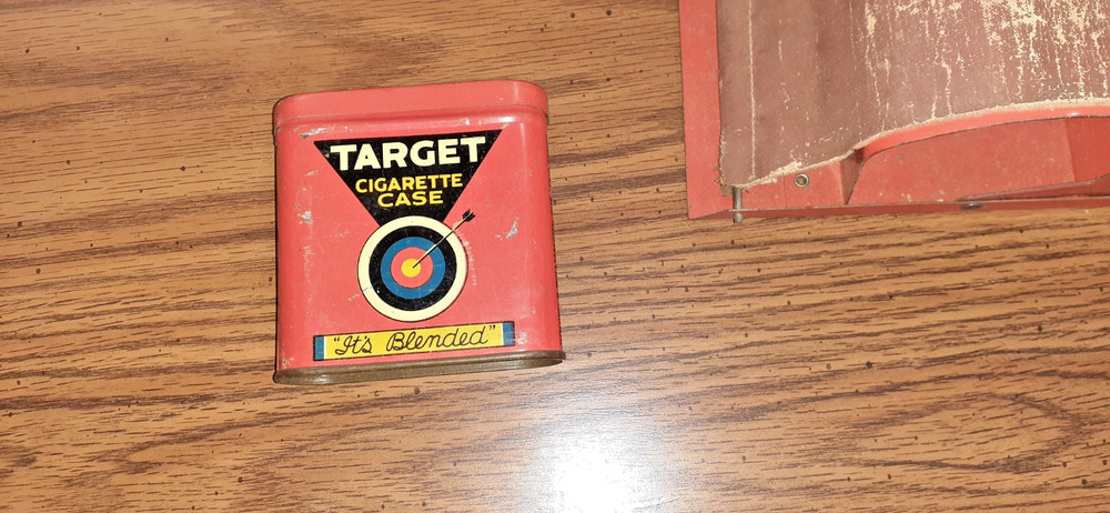 Target Junior Cigarette Rolling Machine, box & tin, Vintage 1931