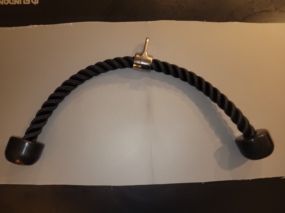 Gym Single/Dual Grip Tricep Rope, Pull Down Cable Machine Attachment