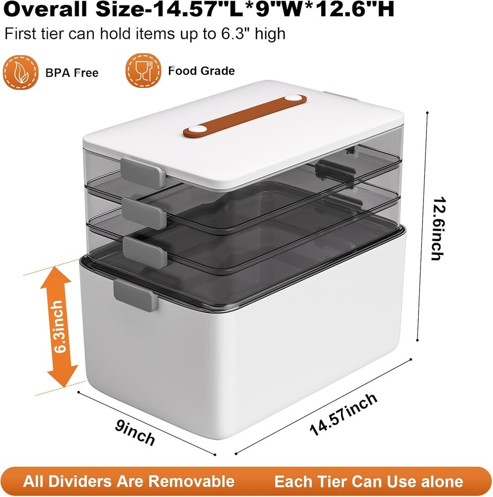 4-Tier Medicine Storage Box Cabinet