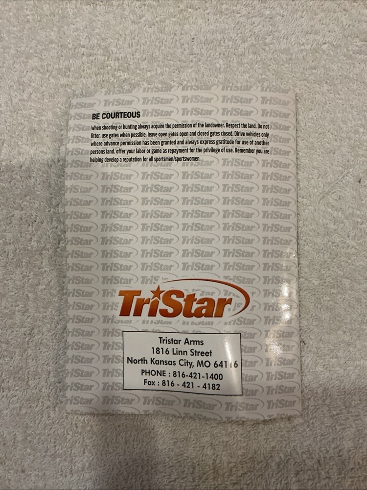 Tristar Semi Automatic Shotgun Instruction Manual