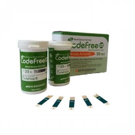 SD CodeFree Test Strips 50 pcs blood glucose sugar test strip SD Code Free NEW