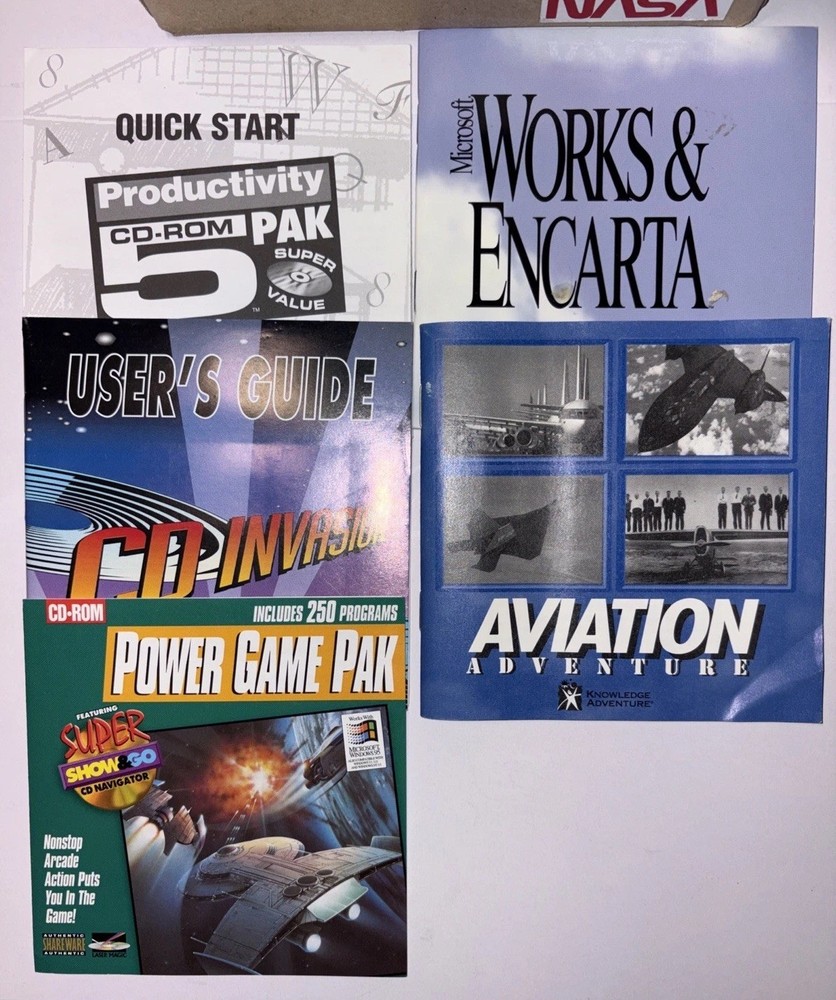 Microsoft 1990s PC Games & Software Lot - 33 Items with Box