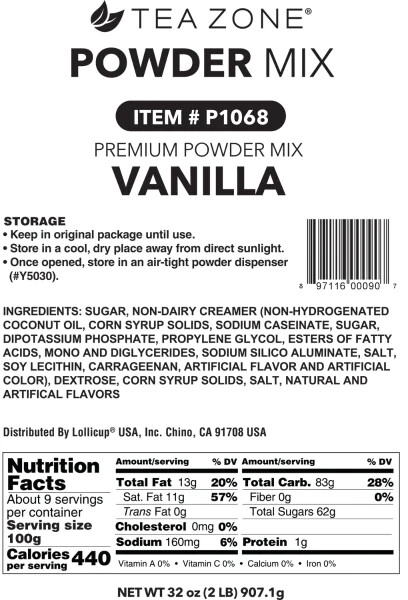 Tea Zone Vanilla Powder (2 lbs), P1068