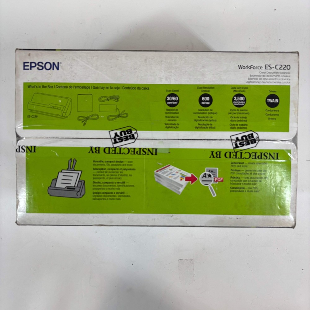 New Epson WorkForce ES-C220 Compact Color Document Scanner