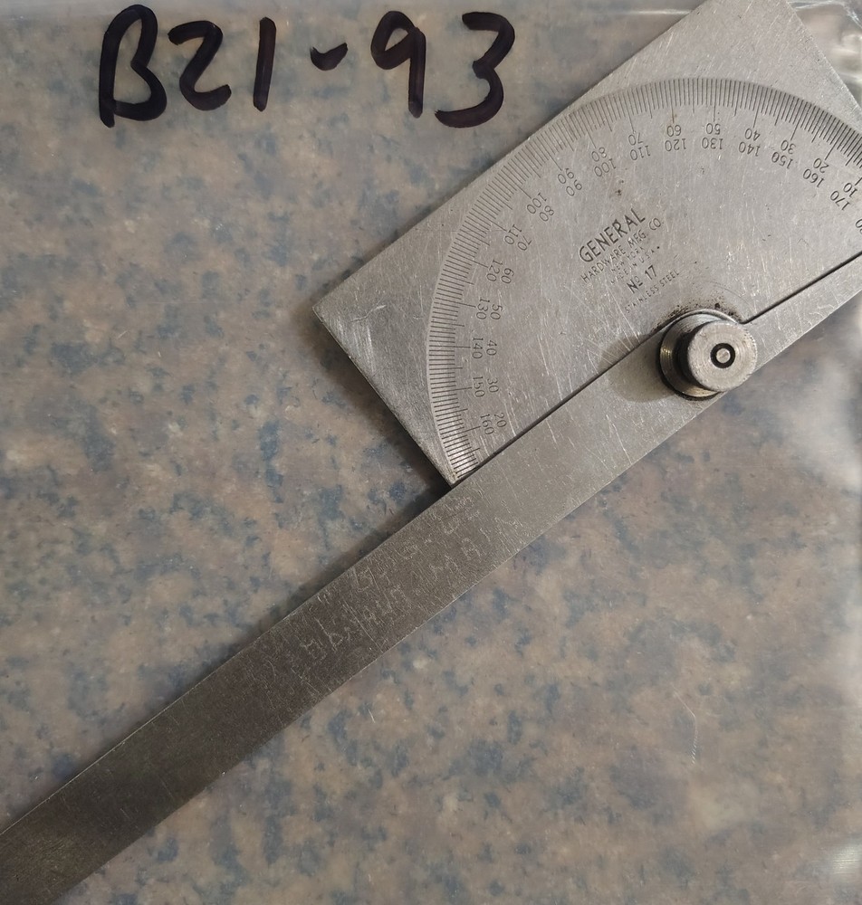 🗽GENERAL NO 17 180 DEGREE PROTRACTOR
