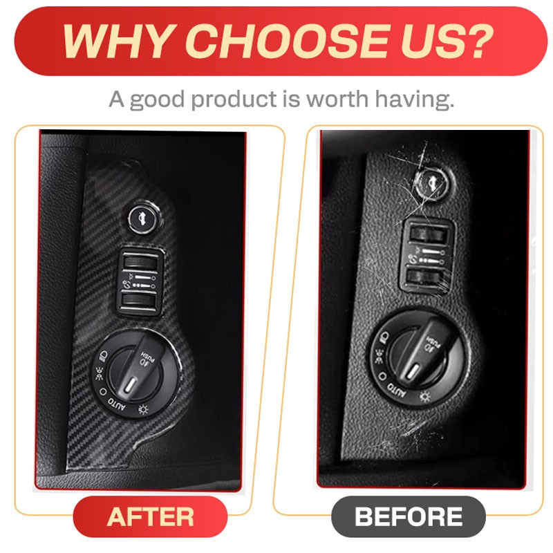 Suitable For Dodge Charger2011+Headlight Switch Panel Decorative StickerInterior