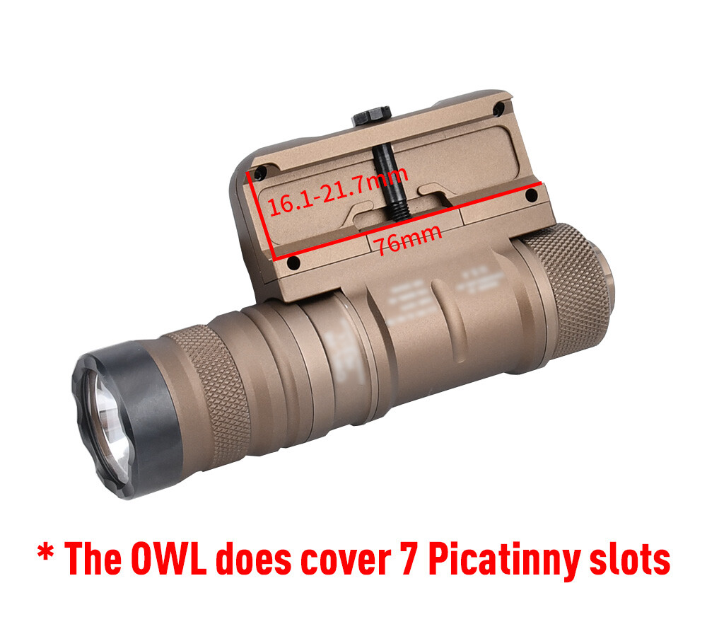 Mini Flashlight Picatinny Rail Mounted Tactical Weapon Light Black/Desert Tan