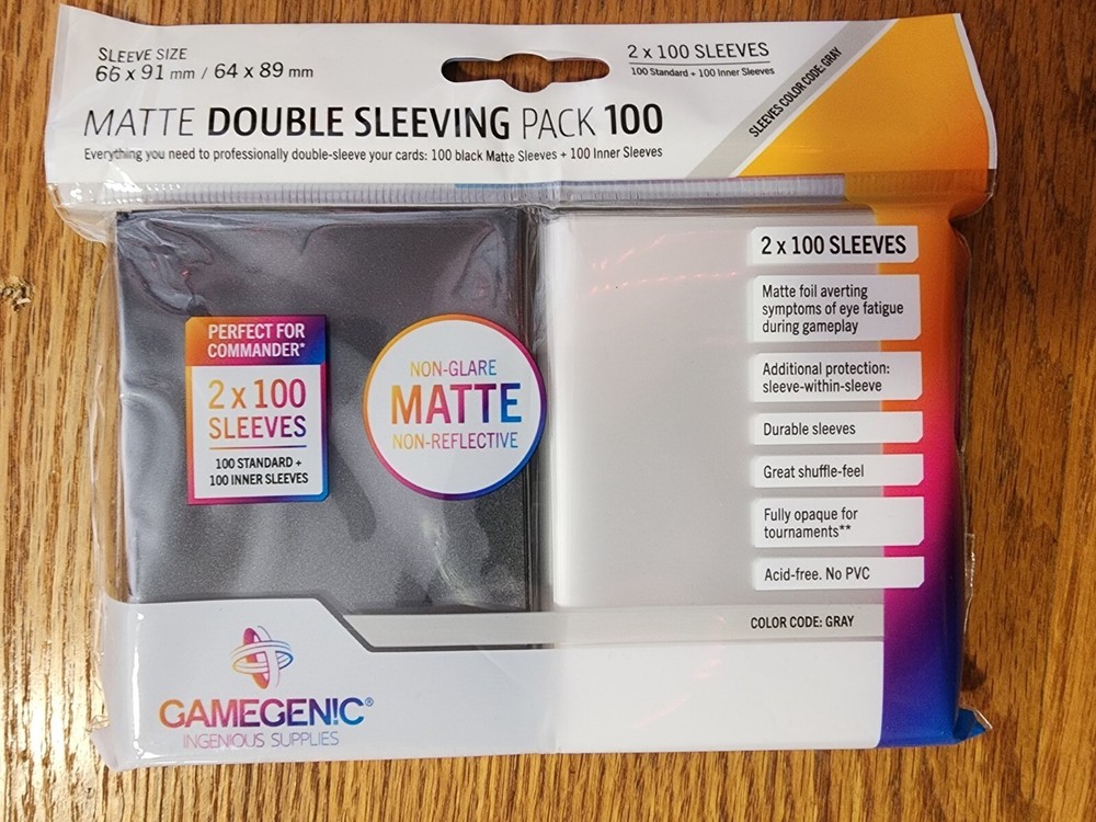 Gamegenic 100 Matte Double Sleeving Pack/Kit - Black