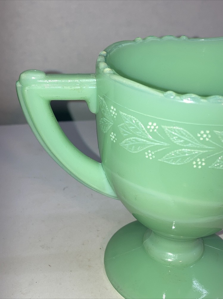 McKee 4 inch green creamer