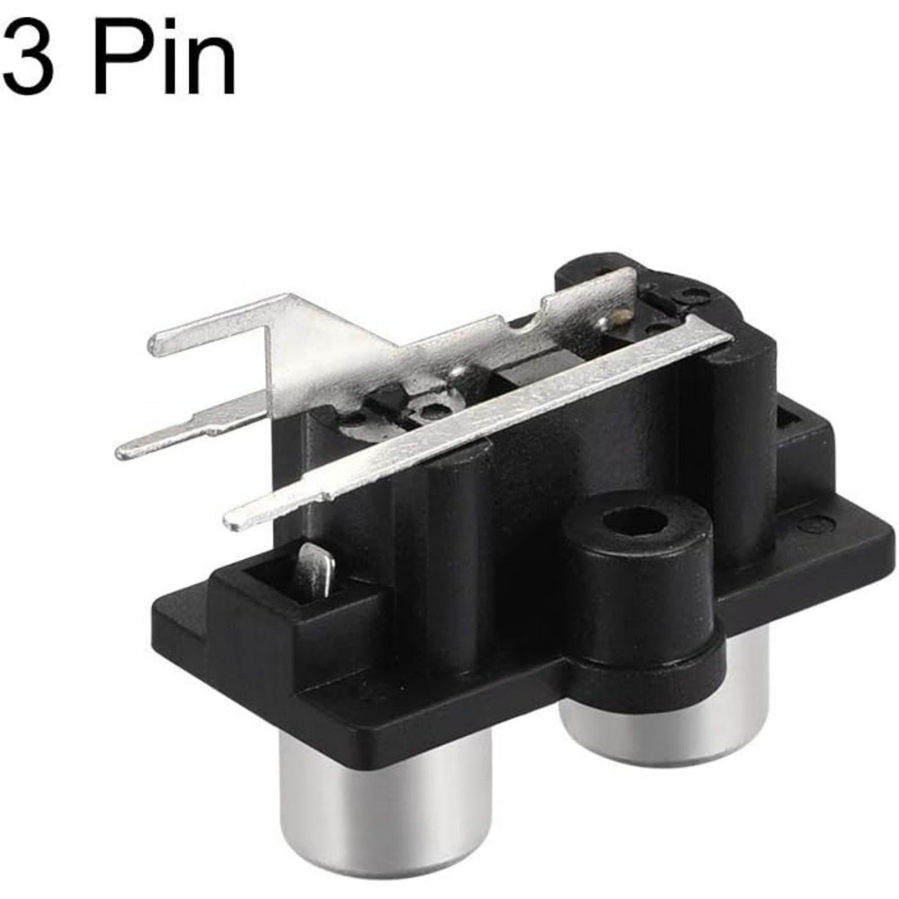 2PCS New RCA Female Socket Panel Mount Connector for Extending Short RCA Cables