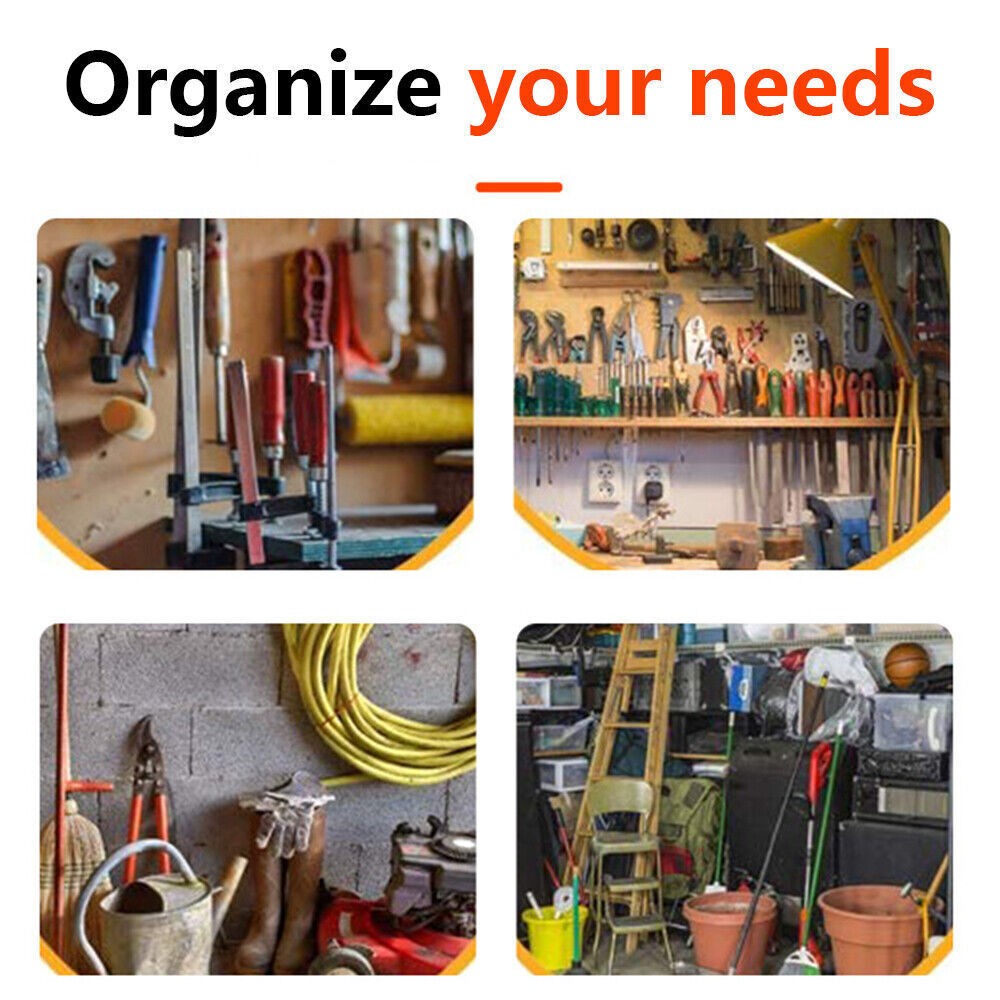 30pcs Tool Hooks & Screws Double Hooks Wall Mount Garden Shed Storage Utility