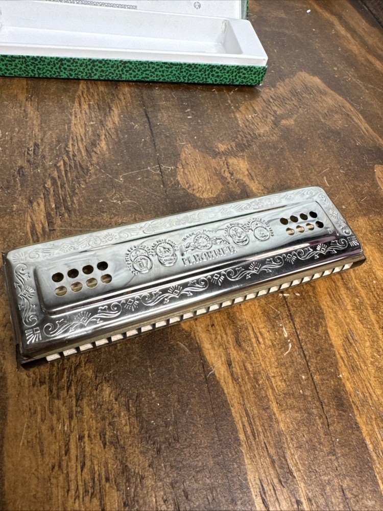 Hohner Echo Harp 56-96 Double Sided Tremolo A/D Harmonica w/ Box, Germany NICE!
