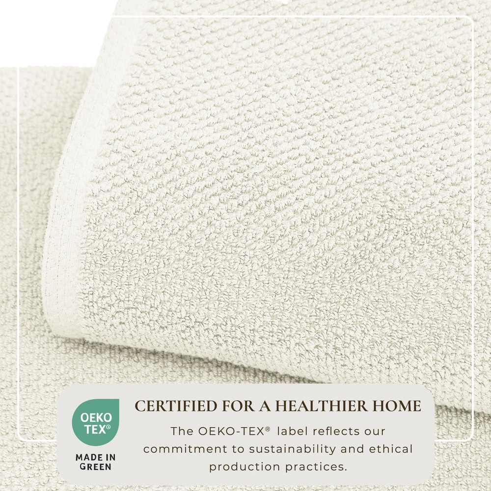 Oversized Cotton Towels, 2 Pack, Absorbent, Low Twist Yarn, Bath Sheets, White