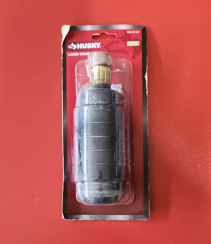 Husky Drain Bladder Solid Brass Fitting Rubber Bladder for 4"-6" Pipes