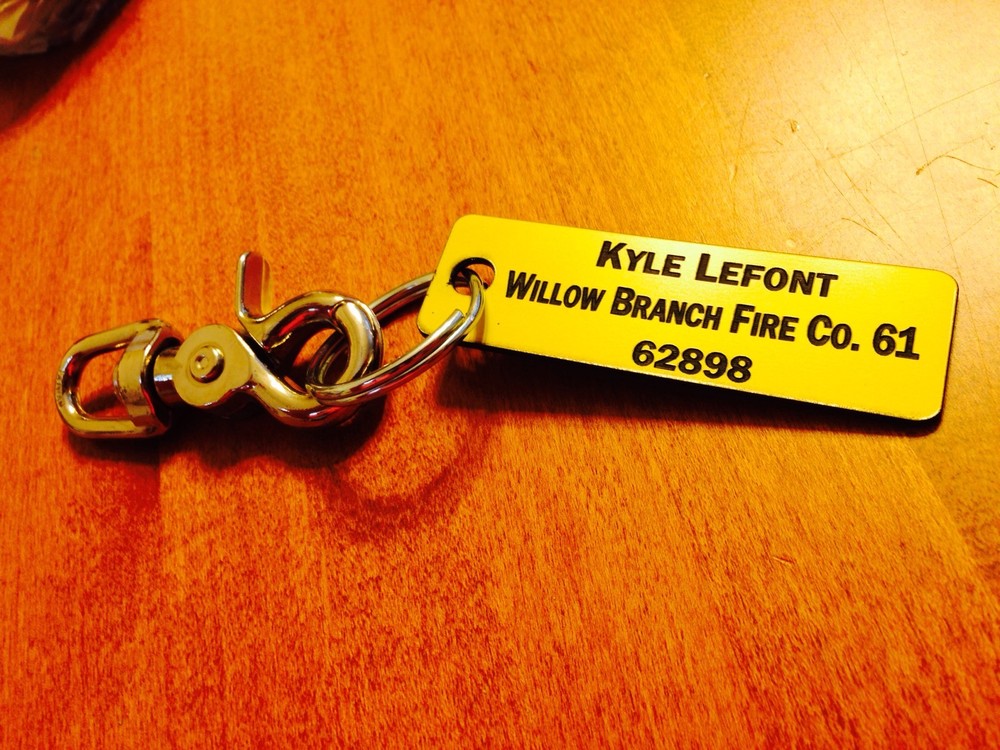 Fire Company Accountability Tags -Customized Set Of 4