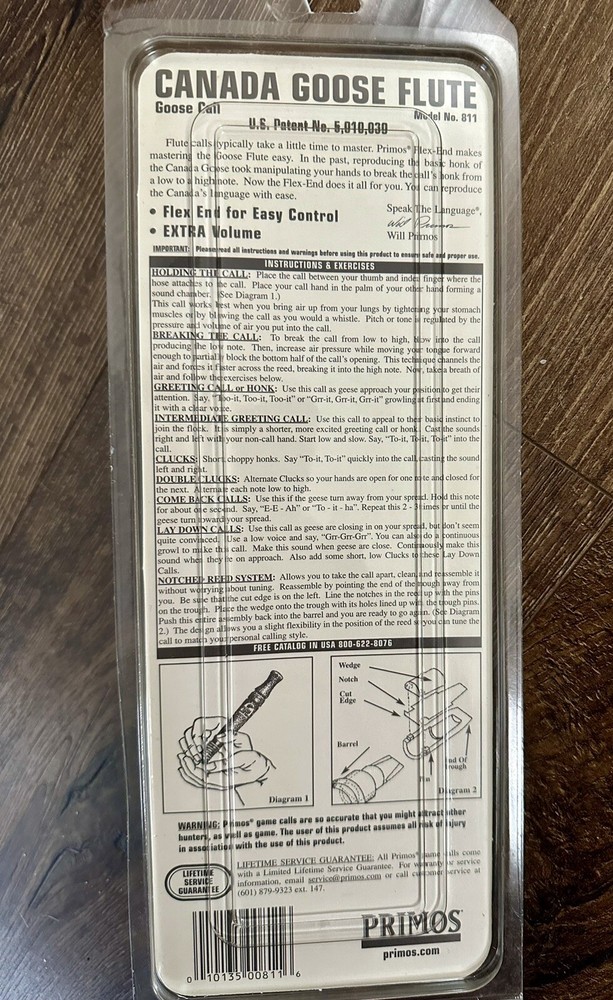 Primos Hunting Canada Goose Flute Model 811