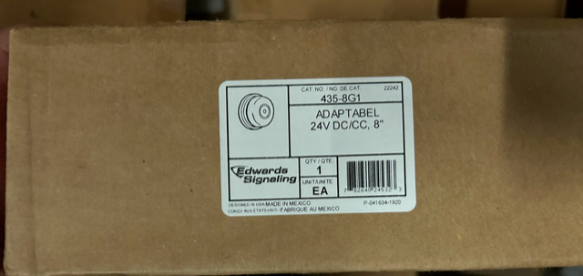Edwards Signaling 435-8G1 Bell,24Vdc New Unopened Box