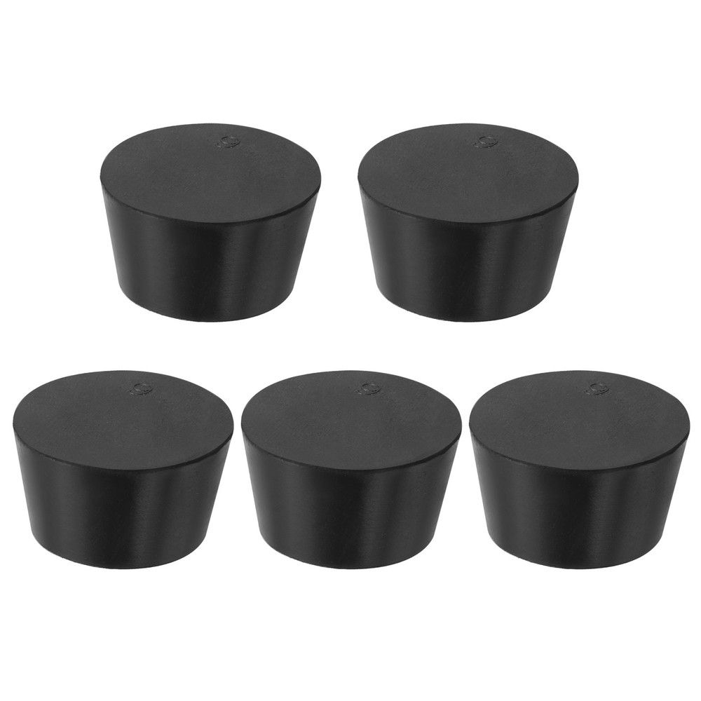 5 Pack Solid Rubber Stoppers 9# Tapered Lab Seal Plug Test Tube Bungs, Black