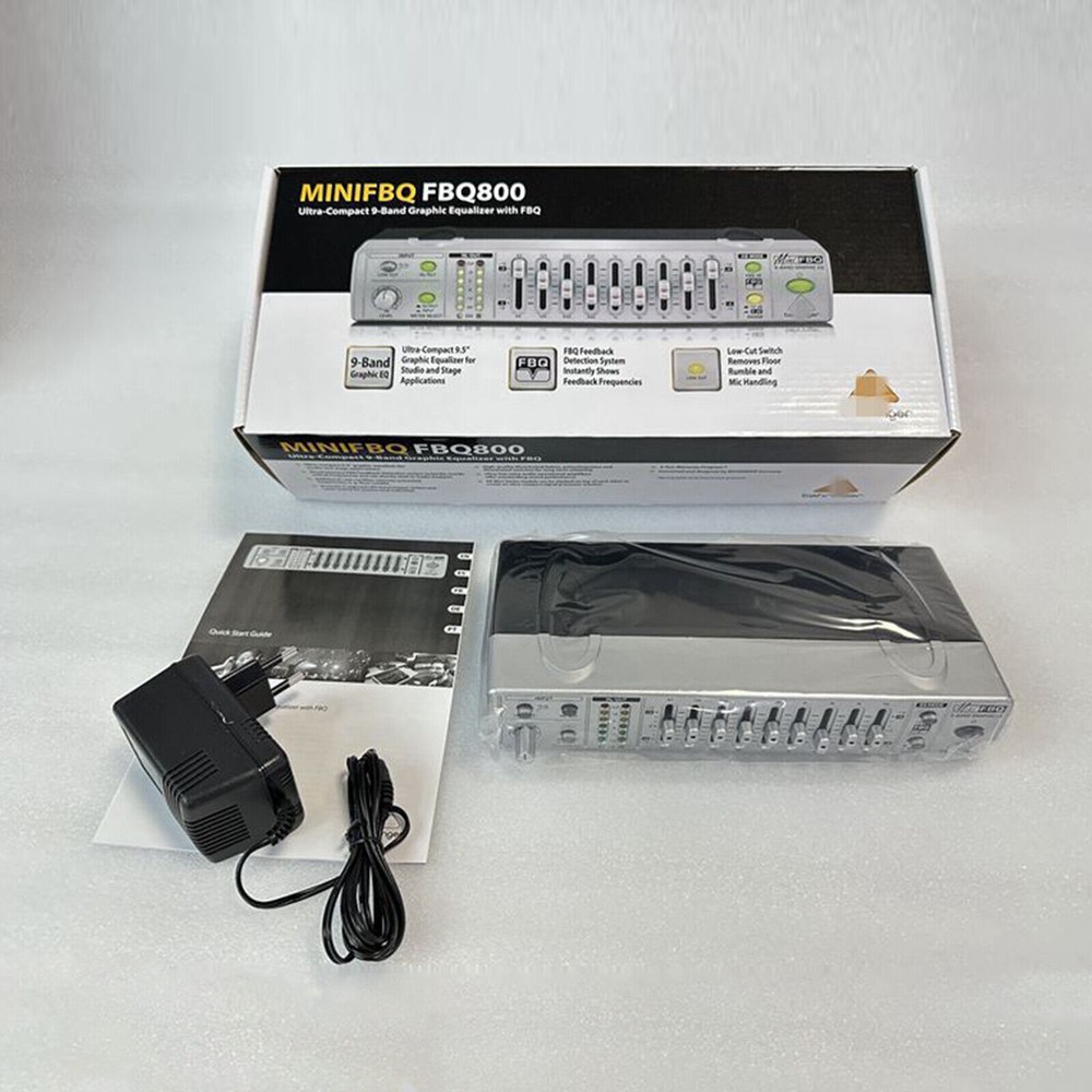 FBQ800 Ultra-compact Graphic EQ Equalizer 9-Band Suppressor Equalizer ProcessoYL