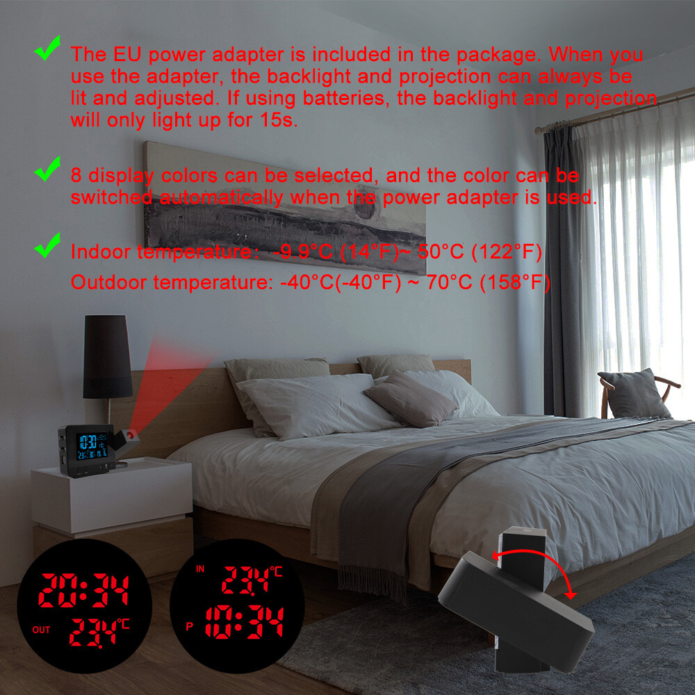 Electric Digital Projection Alarm Clock