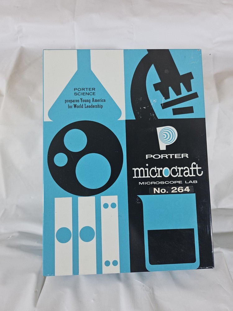 Porter Science Microcraft Student Research Microscope Lab No. 264 w/ Extras 🔥