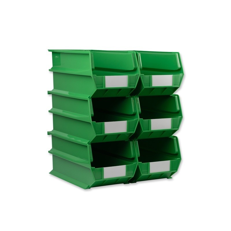 Interlocking Stacking Storage Bins 6 Pack Durable Organizational Solution New