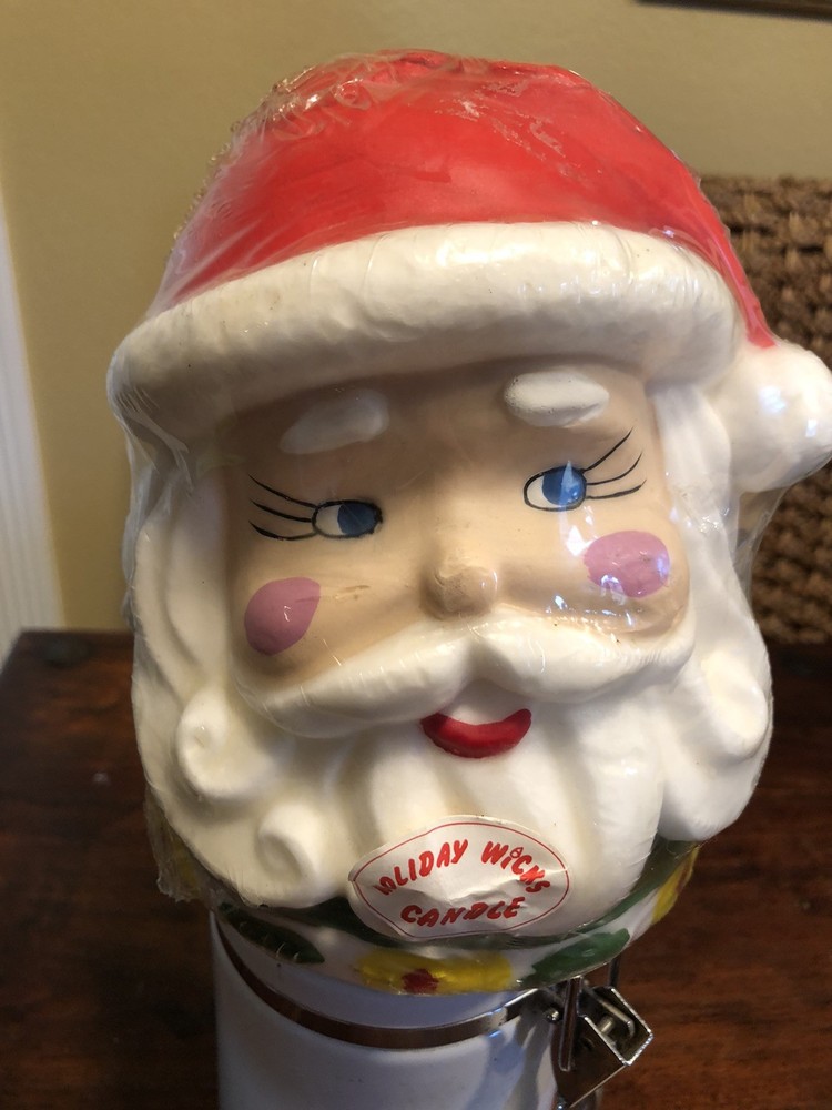 Vintage Santa Clause Head Candle