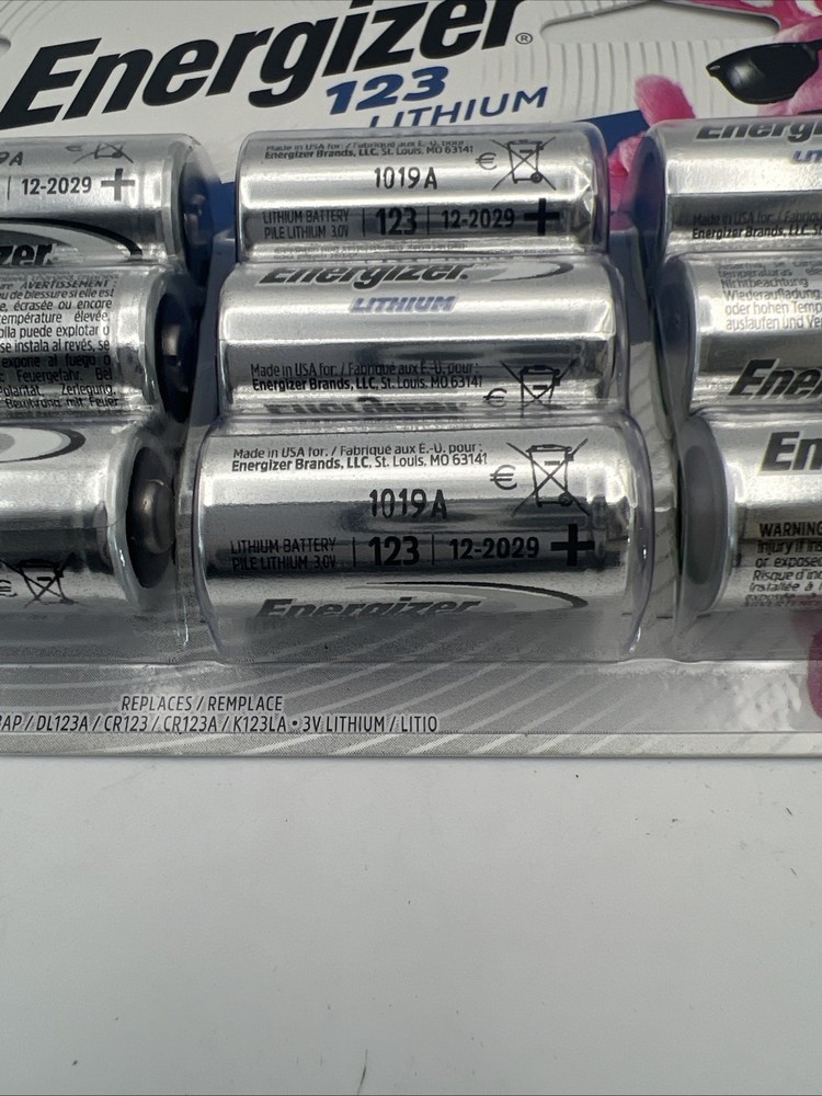 Energizer 123 Lithium 12 Pack Exp.2029