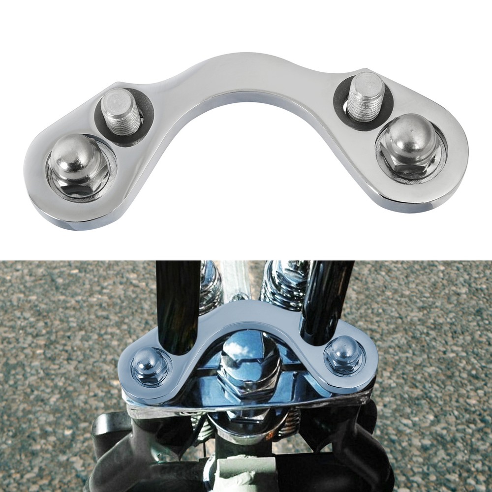 Chrome Springer Handlebar Tree Adapter Converter 3.5~4.75" Riser Fits For Harley