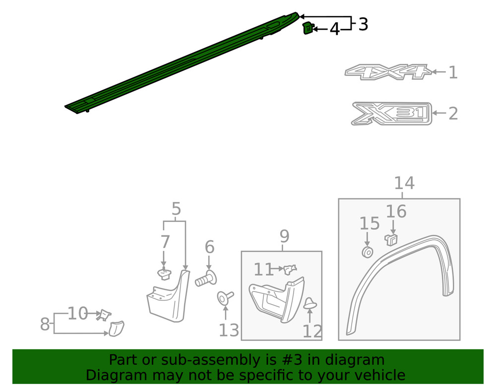Genuine GM Upper Molding 84545452