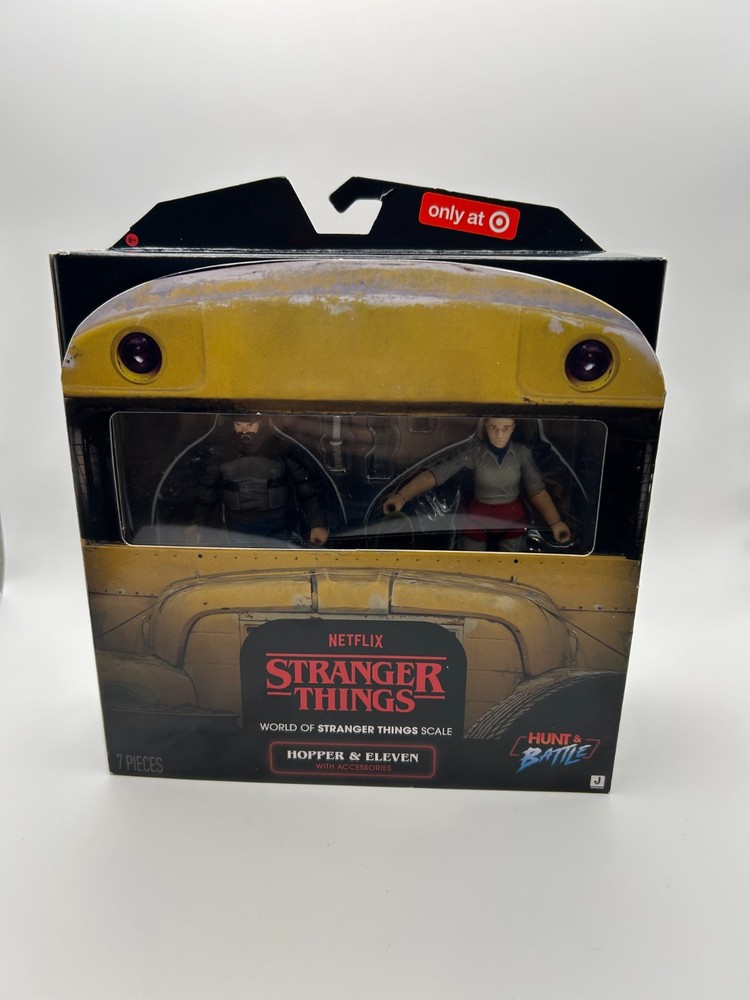 Stranger Things Eleven and Hopper 2-Pack - Two 4-Inch One Size, Multicolor
