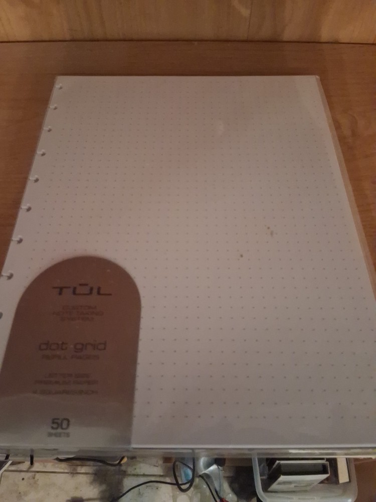 TUL Custom Note Taking System Dot Grid Refill Pages Letter Size 50 Sheets 4 Sq