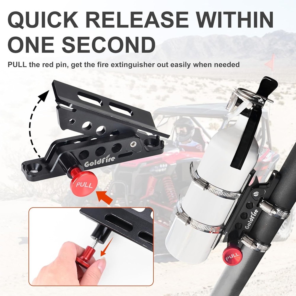 Quick Release Fire Extinguisher Mount Bracket Holder Aluminum Roll Bar Mount ...
