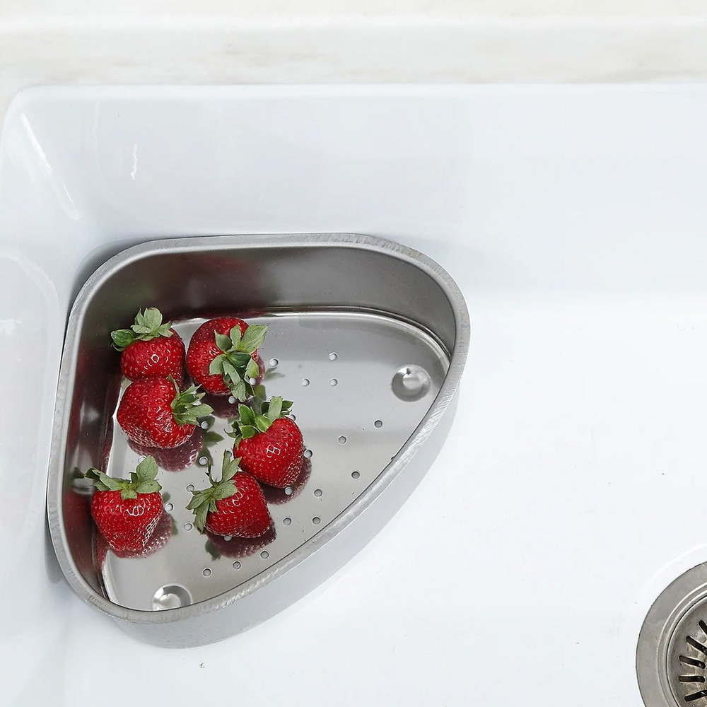 Corner Sink Strainer, Standard, Stainless