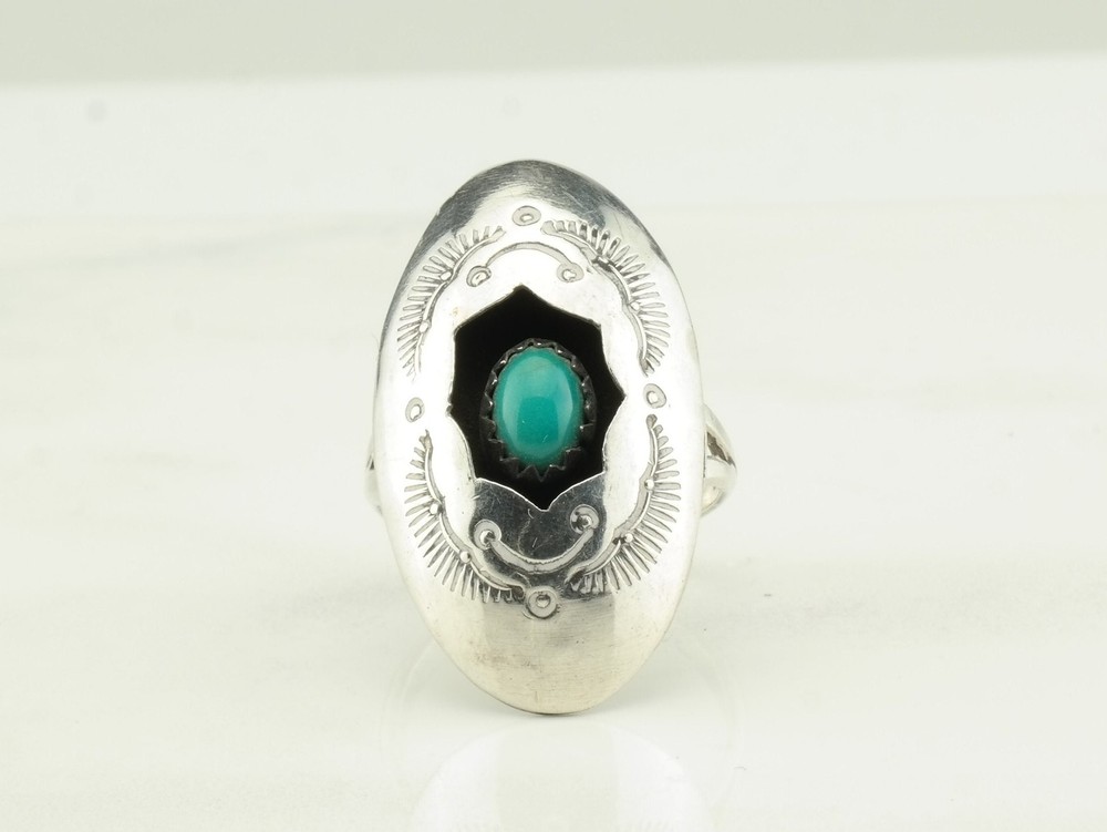 Sterling Silver Turquoise Shadowbox Ring