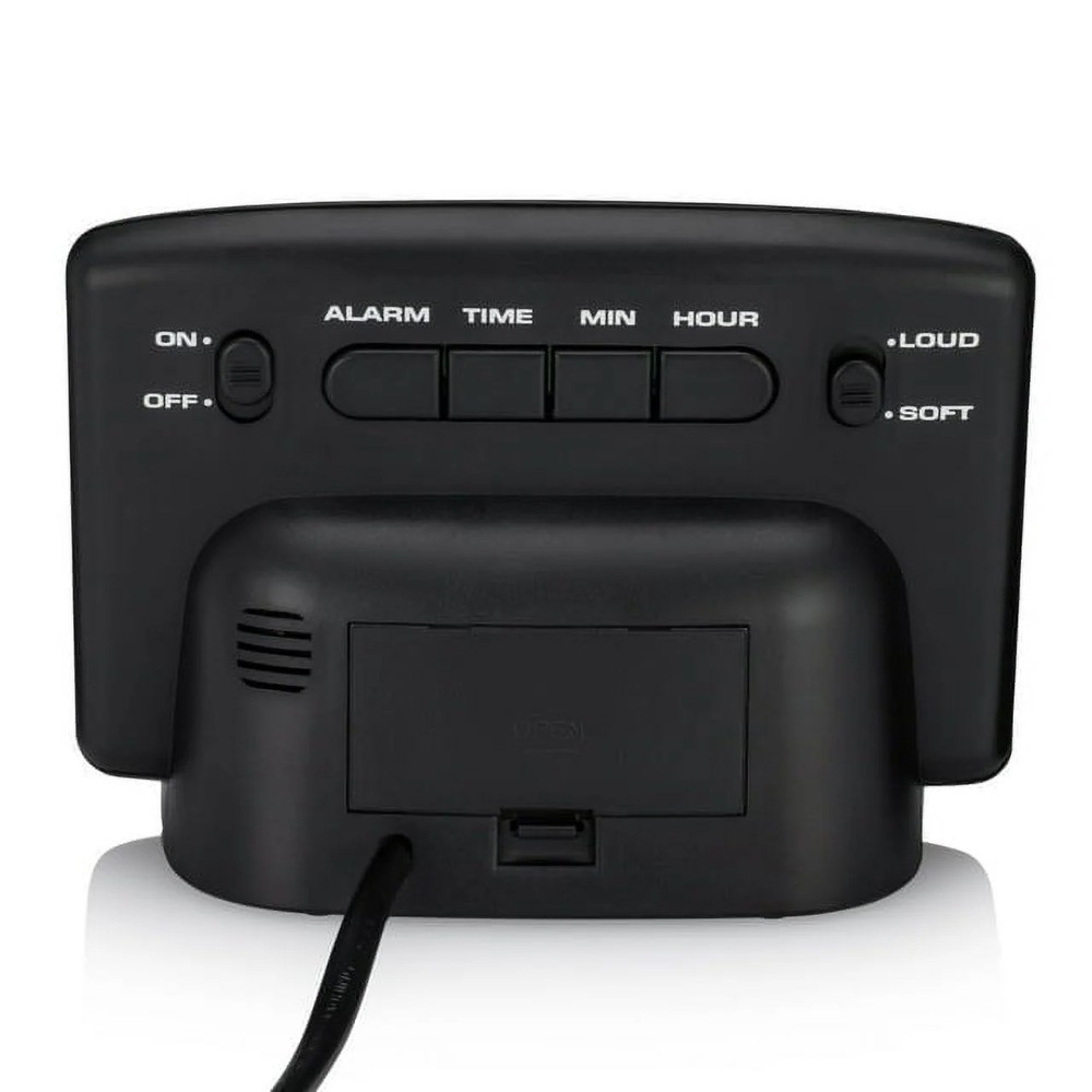 Large 1.4" LED Digital Alarm Clock with Deep Sleep Function Black Electric