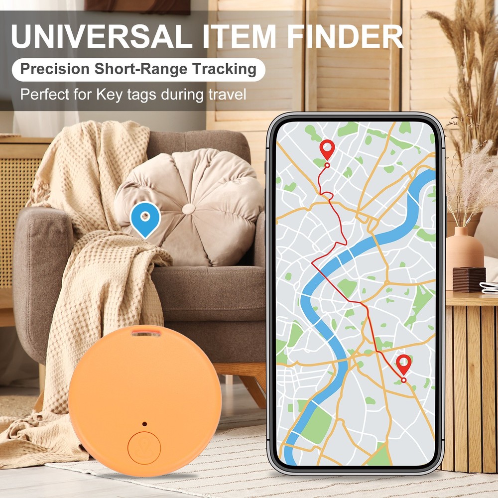 Bluetooth Tracker (for IOS) GPS Tracker Pink Round