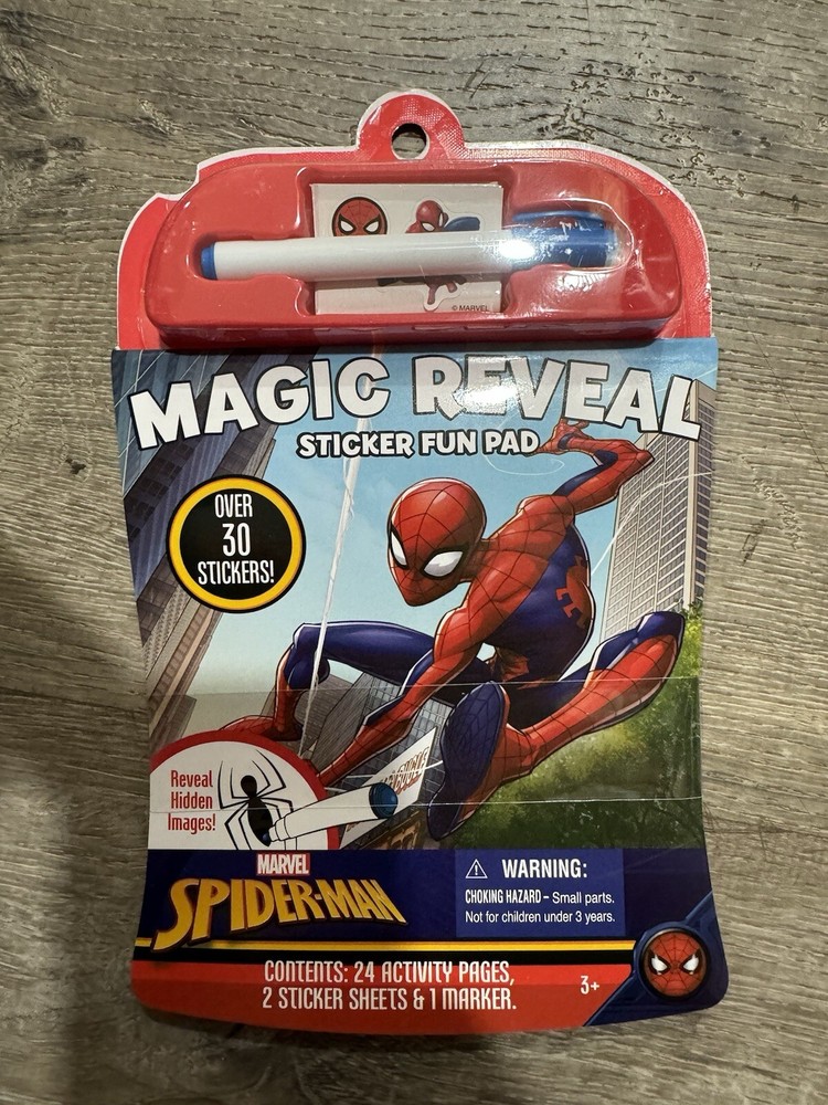 Spider-Man Magic Reveal Sticker Fun Pad. Includes Over 30 Stickers!