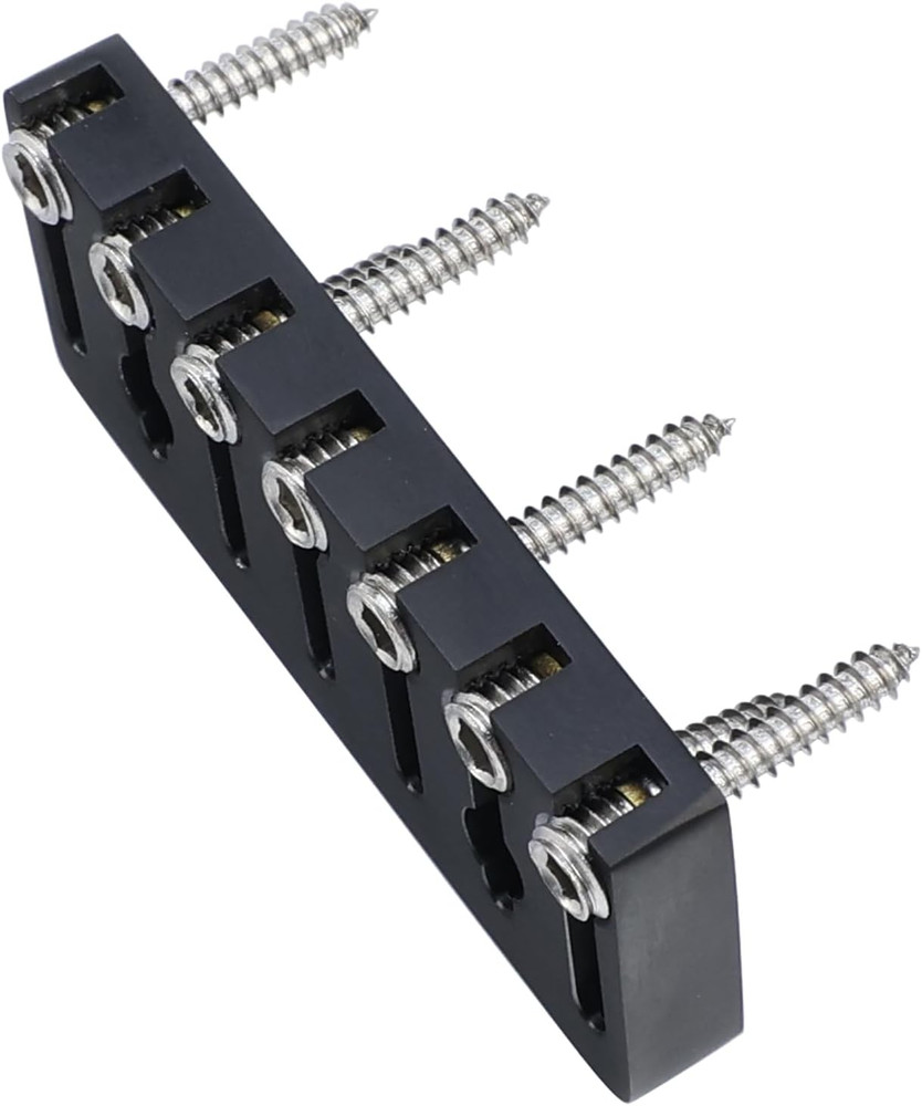 Titanium 7 String Slanted Fret Headless Guitar Bridge Tremolo Nut