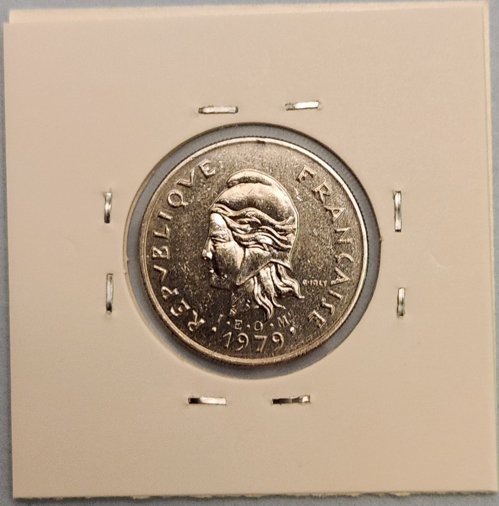 French Polynesia coin, 10 Francs, 1979