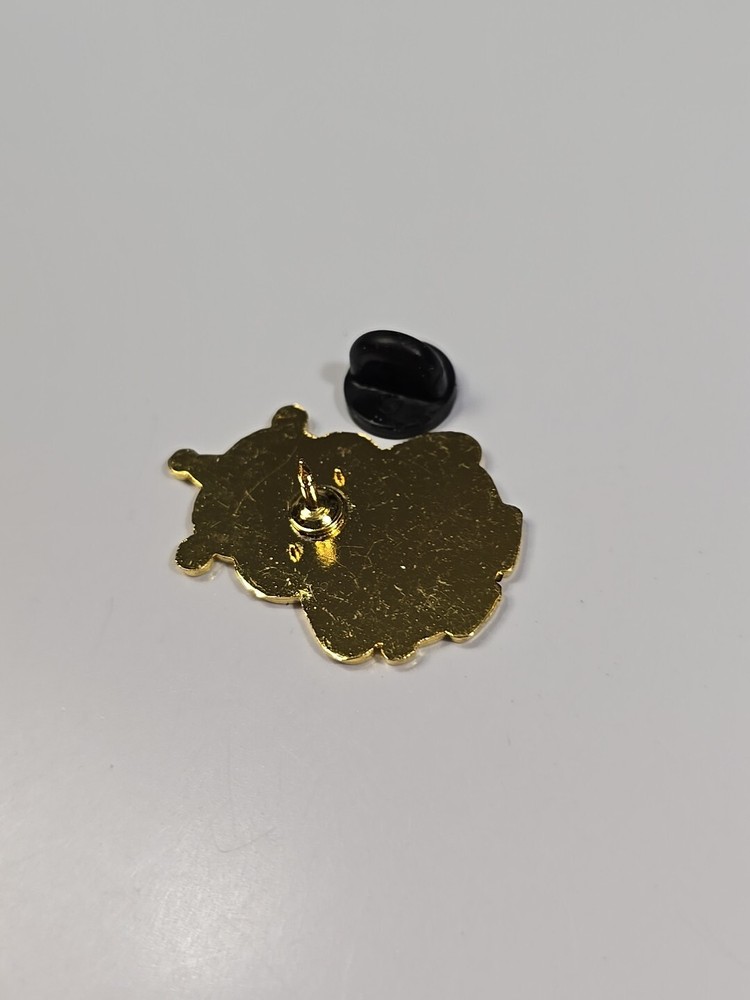White Hippopotamus Lapel Pin