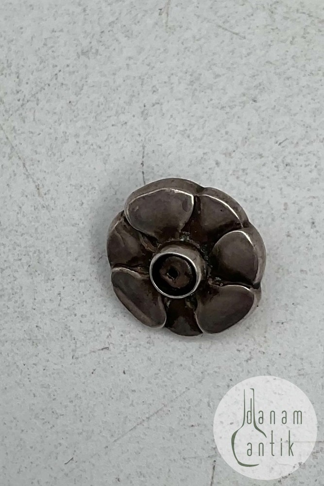 Georg Jensen Silver Button with stone No. 2