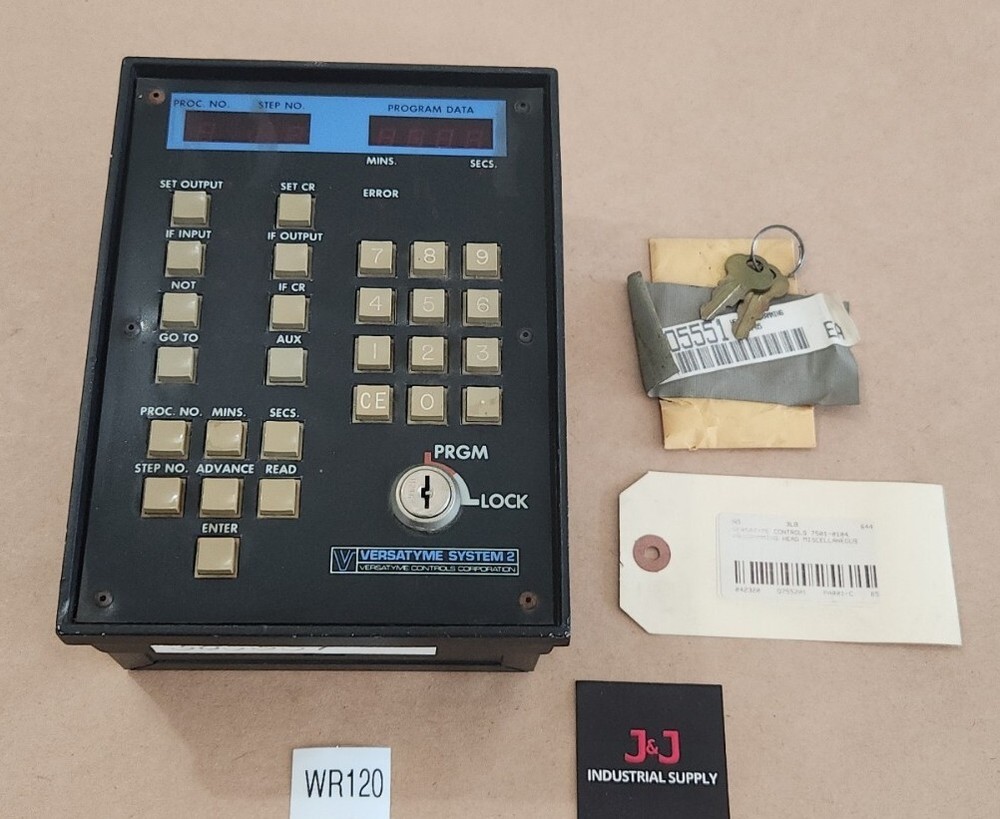 *PREOWNED* Versatyme Controls 7501-0104 Programming Head w/ Keys + Warranty!