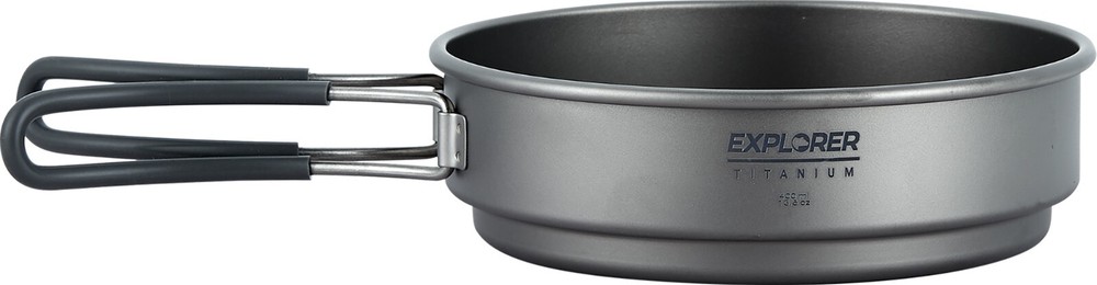Explorer Bear Titanium Stackable Camping Cooking Pot Mess Kit Set
