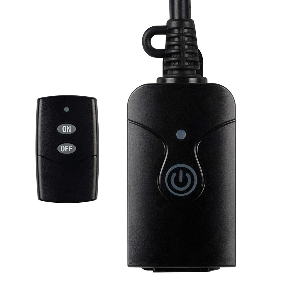 Outdoor Indoor 100ft Wireless Remote Control 3-Prong Timer Outlet Weatherproof