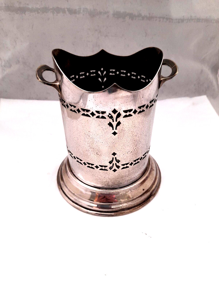 Edwardian silver plated wine holder