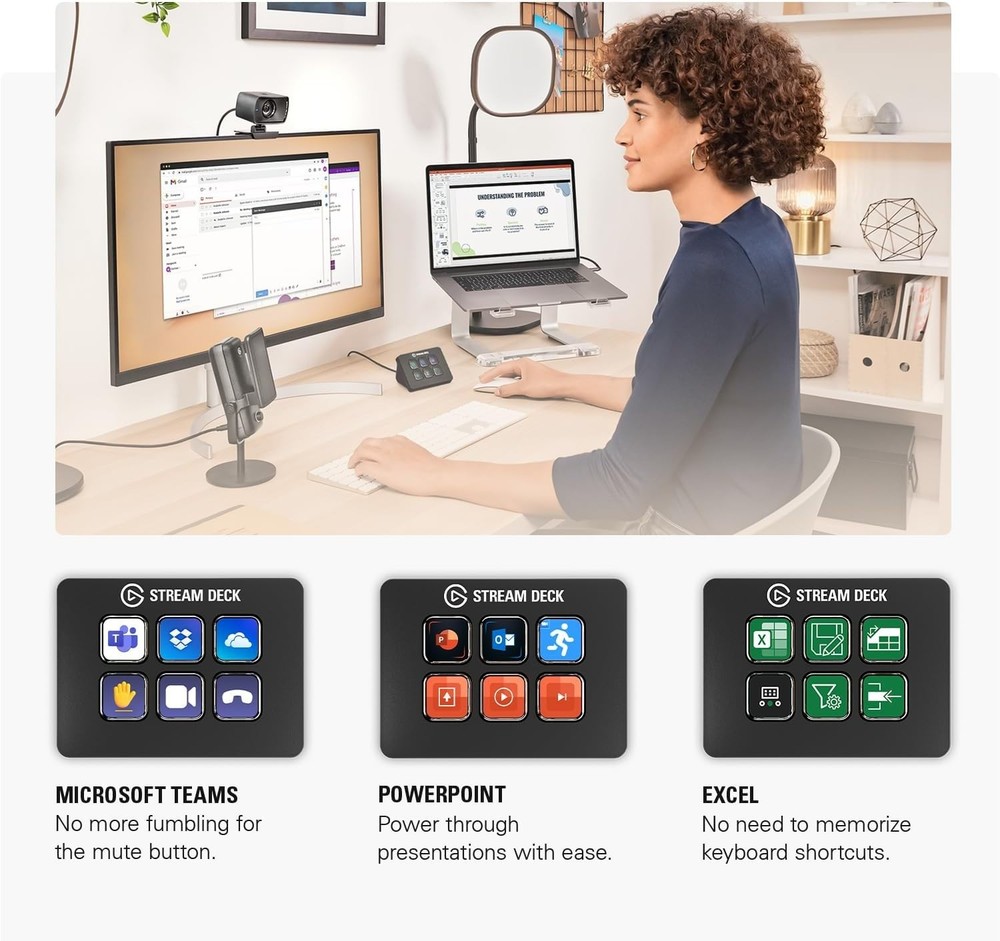Stream Deck Mini – Control Zoom, Teams, PowerPoint, MS Office and Boost Produ...